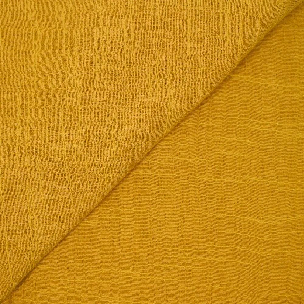 Toile de jute doupionné coton ocre